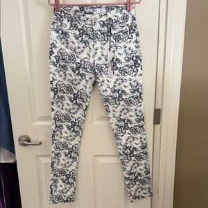 Key Fashion Black and White Floral Pants